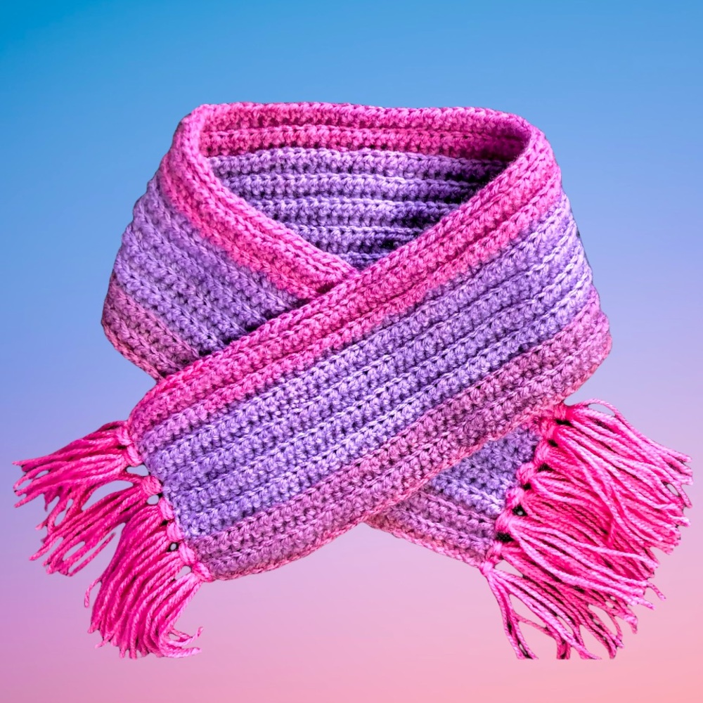 Little girls fringe scarf